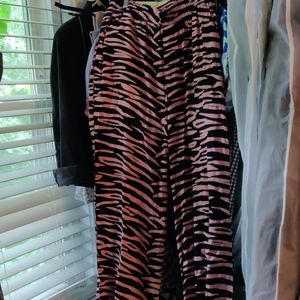 Ganni pink zebra pants